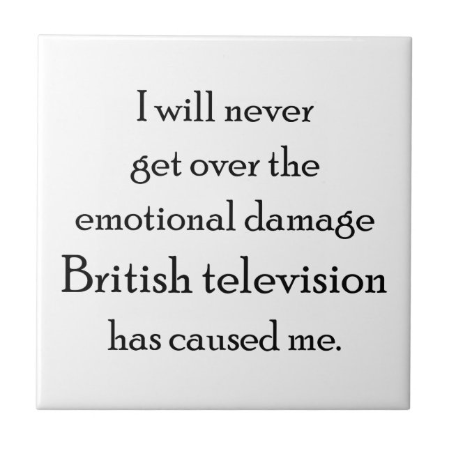 Emotionaler Schaden der britischen Telly Fliese (Vorderseite)