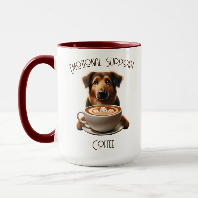 Emotionaler Support Coffee Niedlich Mocha Tasse (Links)