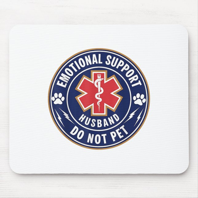 Emotionaler Support - Ehemann kann Service Dog L Mousepad (Vorne)