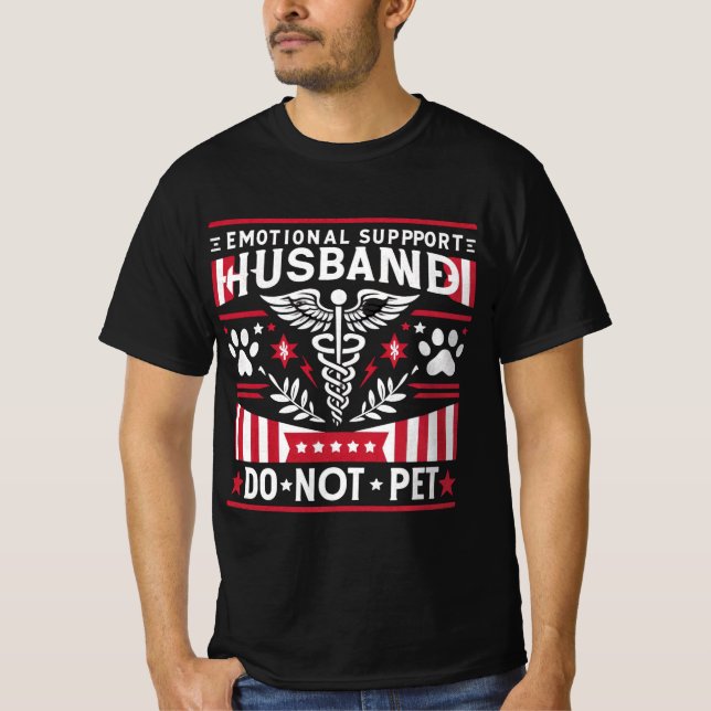 Emotionaler Support Ehemann - Spaß der Funny Ehe T-Shirt (Vorderseite)