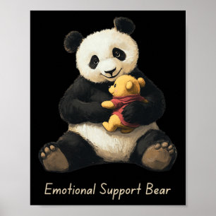 Emotionaler Unterstützung-Panda-Bär, der einen süß Poster