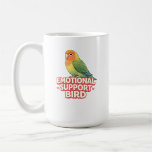 Emotionaler Unterstützungsvogel Unzertrennlicher Kaffeetasse