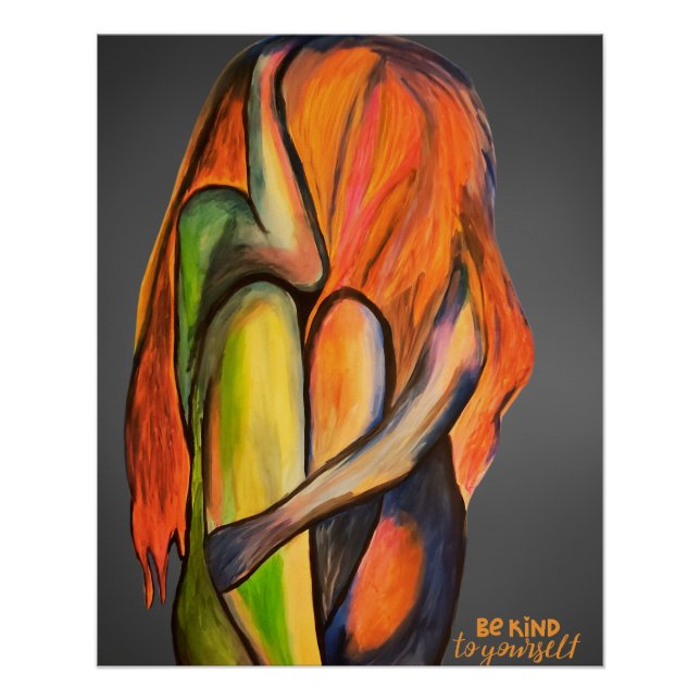 Emotionales Be Kind yourself Design Poster (Vorderseite)