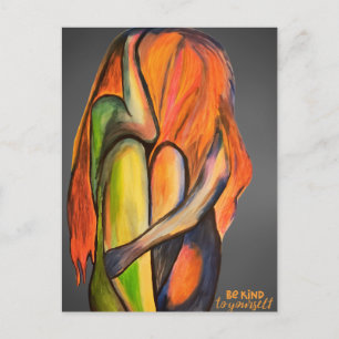 Emotionales Be Kind yourself Design Postkarte