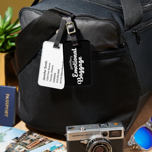 Emotionales Gepäck Gepäckanhänger (Vorderseite & Rückseite)