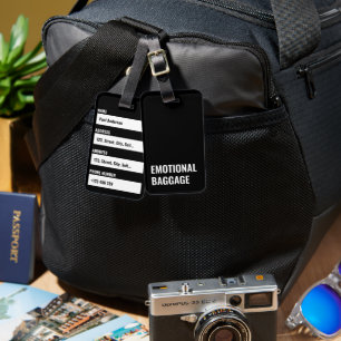 Emotionales Gepäck Sarcastic Funny Sprichwort Gepäckanhänger