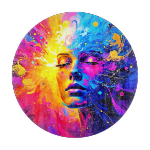 Emotionales Strahlungsportrait Schneidebrett