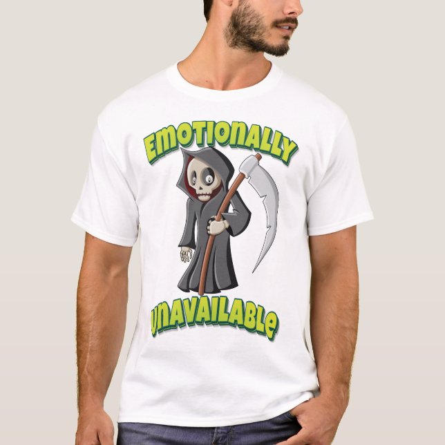Emotionell unveräußerlicher Kawaii Grim Sensenmann T-Shirt (Vorderseite)