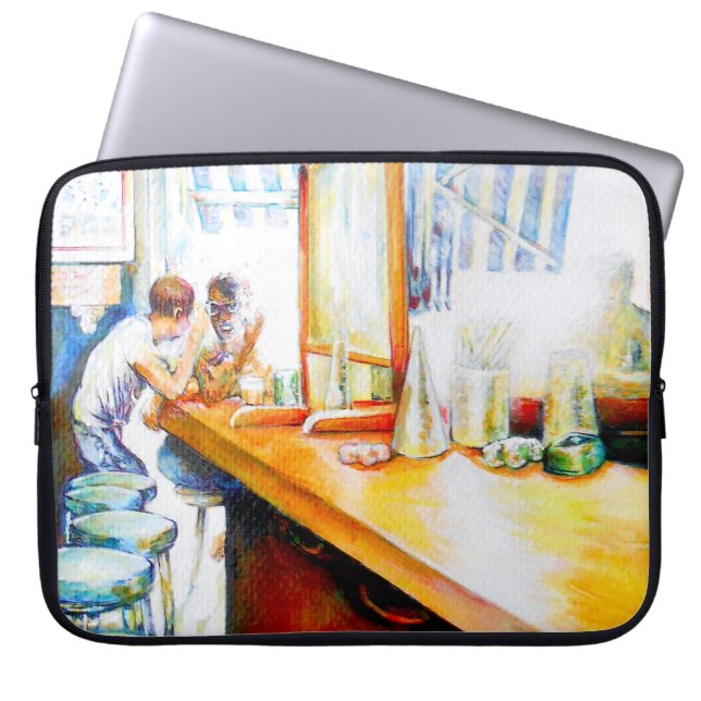 Emotionell zu motivieren, Logik zu rechtfertigen Laptopschutzhülle (Vorderseite)