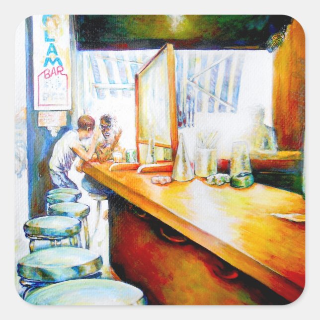 Emotionell zu motivieren, Logik zu rechtfertigen Quadratischer Aufkleber (Vorderseite)