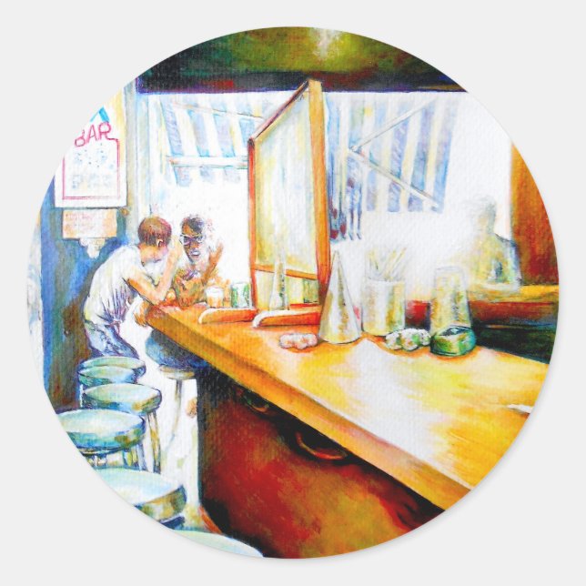 Emotionell zu motivieren, Logik zu rechtfertigen Runder Aufkleber (Vorderseite)