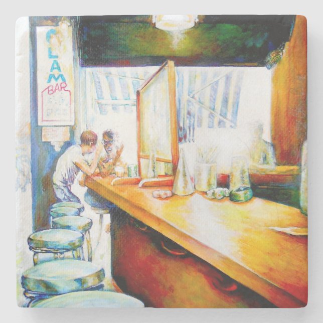 Emotionell zu motivieren, Logik zu rechtfertigen Steinuntersetzer (Vorderseite)