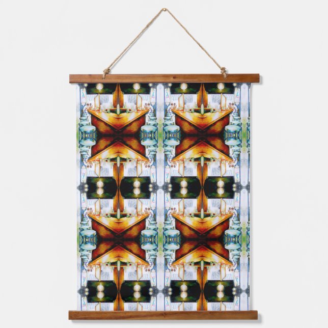 Emotionell zu motivieren, Logik zu rechtfertigen Wandteppich Mit Holzrahmen (Vorderseite)