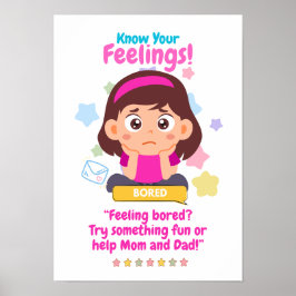 Emotionen bei Kindern mit Langeweile Poster