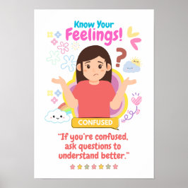 Emotionen bei Kindern mit verwirrtem Gesichtsausdr Poster