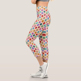 Emotionen Farbige Gesichter Capri Leggings