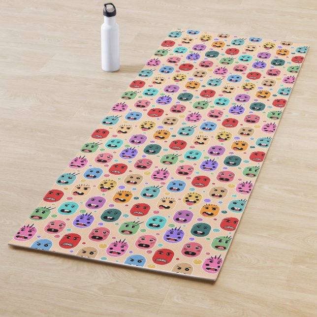 Emotionen Farbige Gesichter Yogamatte (Beispiel)