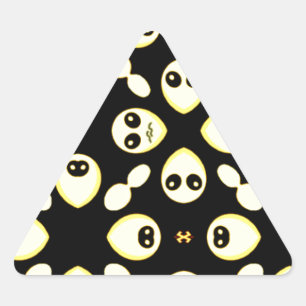 Emotionen, Lächeln_ Dreieckiger Aufkleber