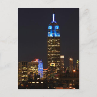 Emp St Gebäude Blue for Autism 2012 RL Postkarte