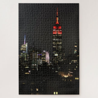 Emp St Gebäude in Red Night Skyline Puzzle