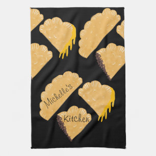 Empanada-Fleisch-Käse-Tropf Handgezeichnet Geschirrtuch