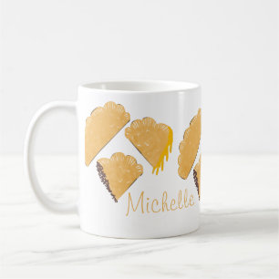 Empanada-Fleisch-Käse-Tropf Handgezeichnet Kaffeetasse