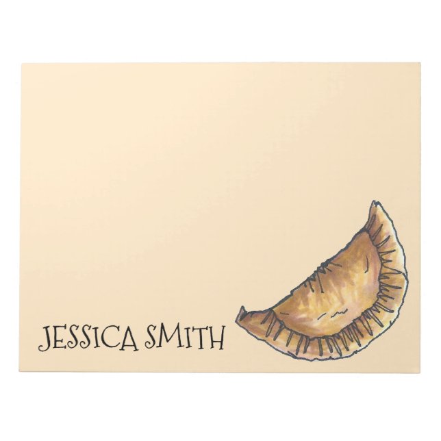 Empanada Personalisierter Feinschmecker Empanadas  Notizblock (Vorderseite)