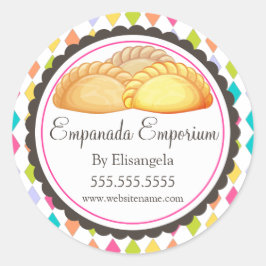 Empanada Umsatz Bäckerei Festivals Verpackung Sieg Runder Aufkleber