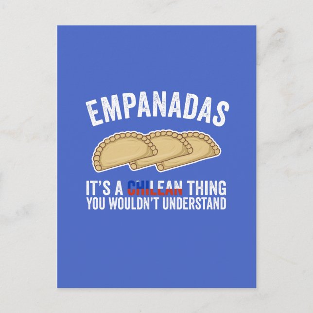Empanadas Es ist eine chilenische Sache, die man n Postkarte (Vorderseite)