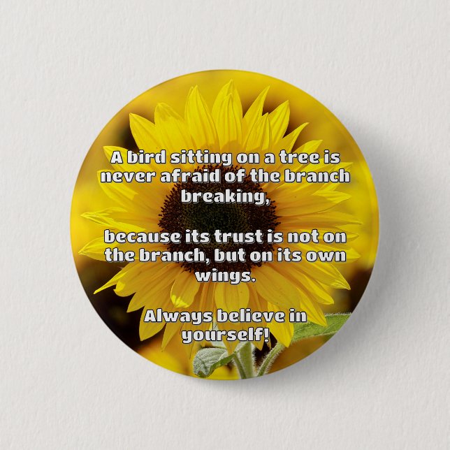 Empath Belief positive Ermutigungsquote Button (Vorderseite)