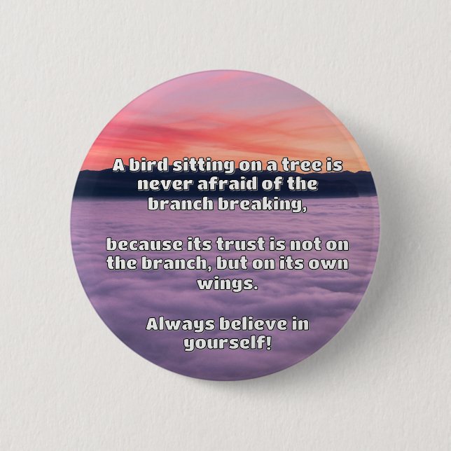 Empath Belief positive Ermutigungsquote Button (Vorderseite)