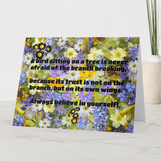 Empath Belief positive Ermutigungsquote Karte (Vorderseite)