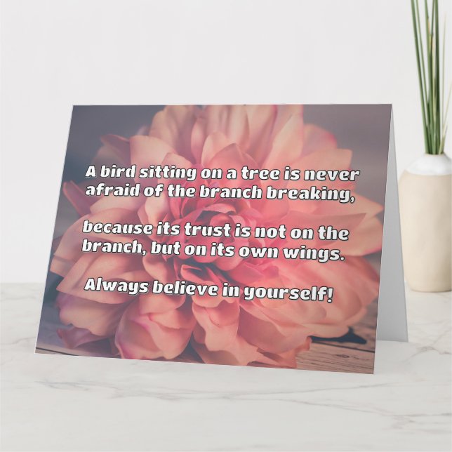 Empath Belief positive Ermutigungsquote Karte (Vorderseite)