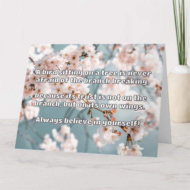 Empath Belief positive Ermutigungsquote Karte (Vorderseite)
