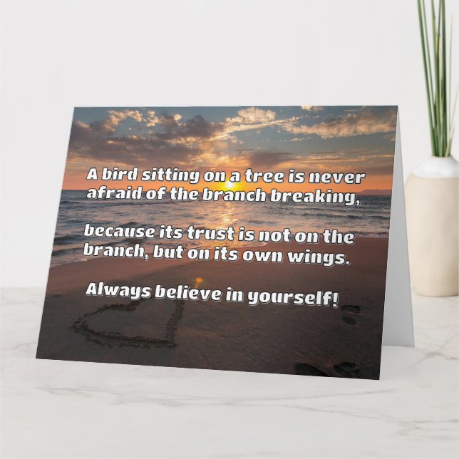 Empath Belief positive Ermutigungsquote Karte (Vorderseite)
