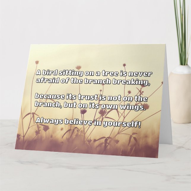Empath Belief positive Ermutigungsquote Karte (Vorderseite)