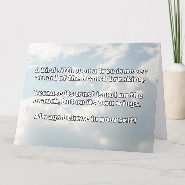 Empath Belief positive Ermutigungsquote Karte (Vorderseite)