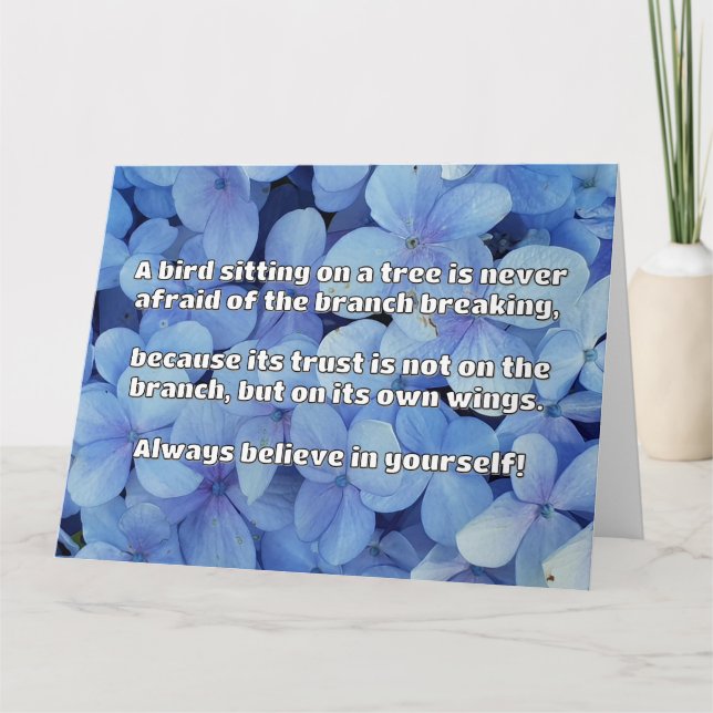 Empath Belief positive Ermutigungsquote Karte (Vorderseite)
