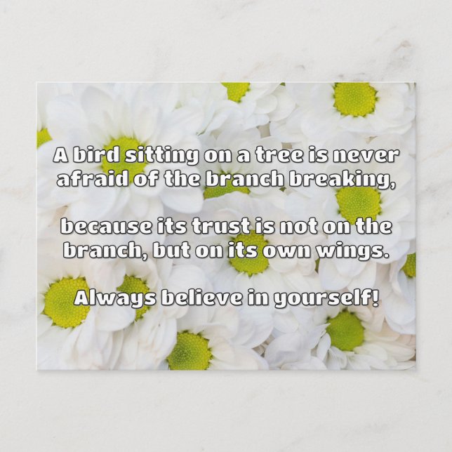 Empath Belief positive Ermutigungsquote Postkarte (Vorderseite)