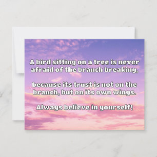 Empath Belief positive Ermutigungsquote Postkarte
