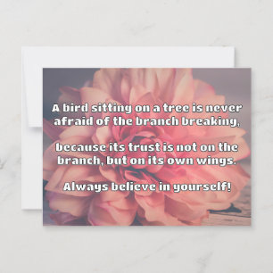 Empath Belief positive Ermutigungsquote Postkarte