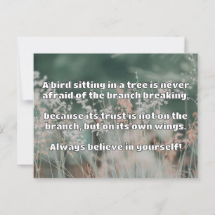 Empath Belief positive Ermutigungsquote Postkarte