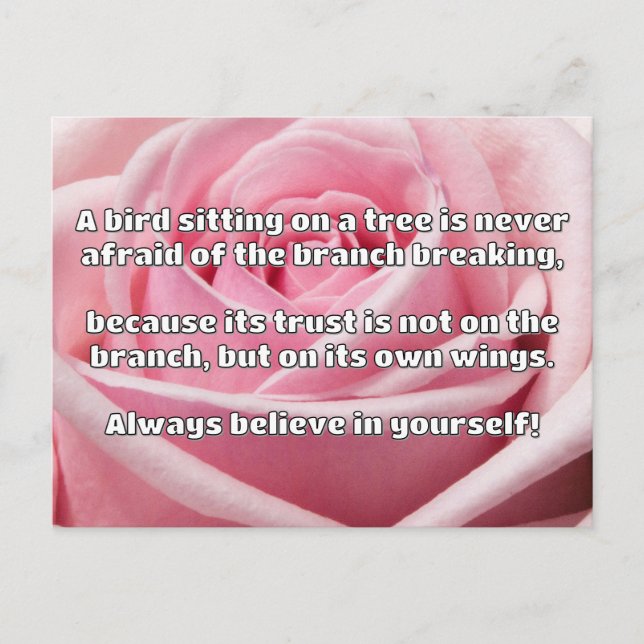 Empath Belief positive Ermutigungsquote Postkarte (Vorderseite)