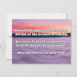 Empath Belief positive Ermutigungsquote Postkarte
