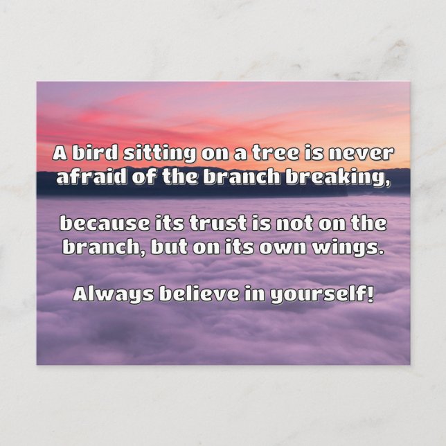 Empath Belief positive Ermutigungsquote Postkarte (Vorderseite)