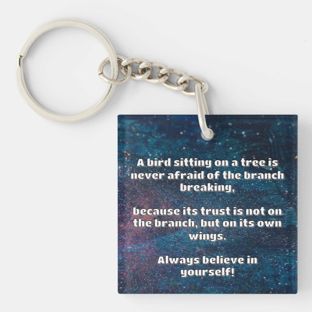 Empath Belief positive Ermutigungsquote Schlüsselanhänger (Vorderseite)