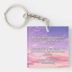 Empath Belief positive Ermutigungsquote Schlüsselanhänger