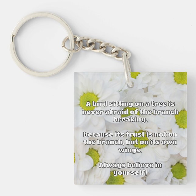 Empath Belief positive Ermutigungsquote Schlüsselanhänger (Vorderseite)