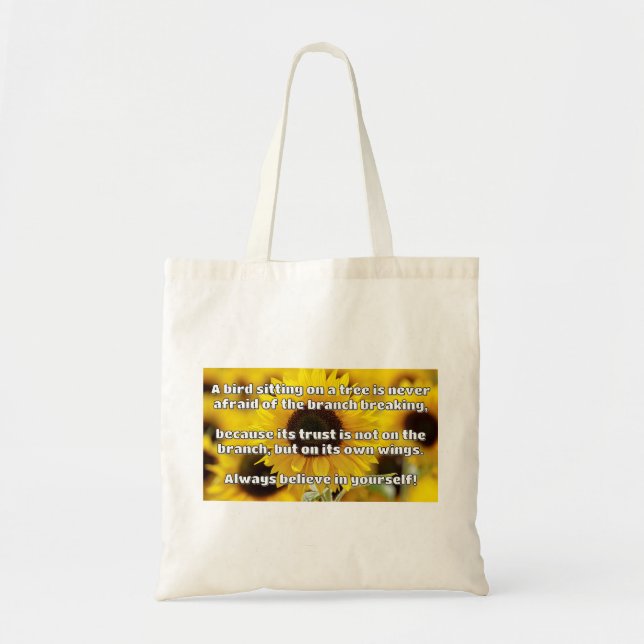 Empath Belief positive Ermutigungsquote Tragetasche (Vorne)