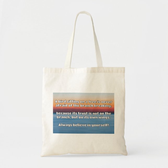 Empath Belief positive Ermutigungsquote Tragetasche (Vorne)